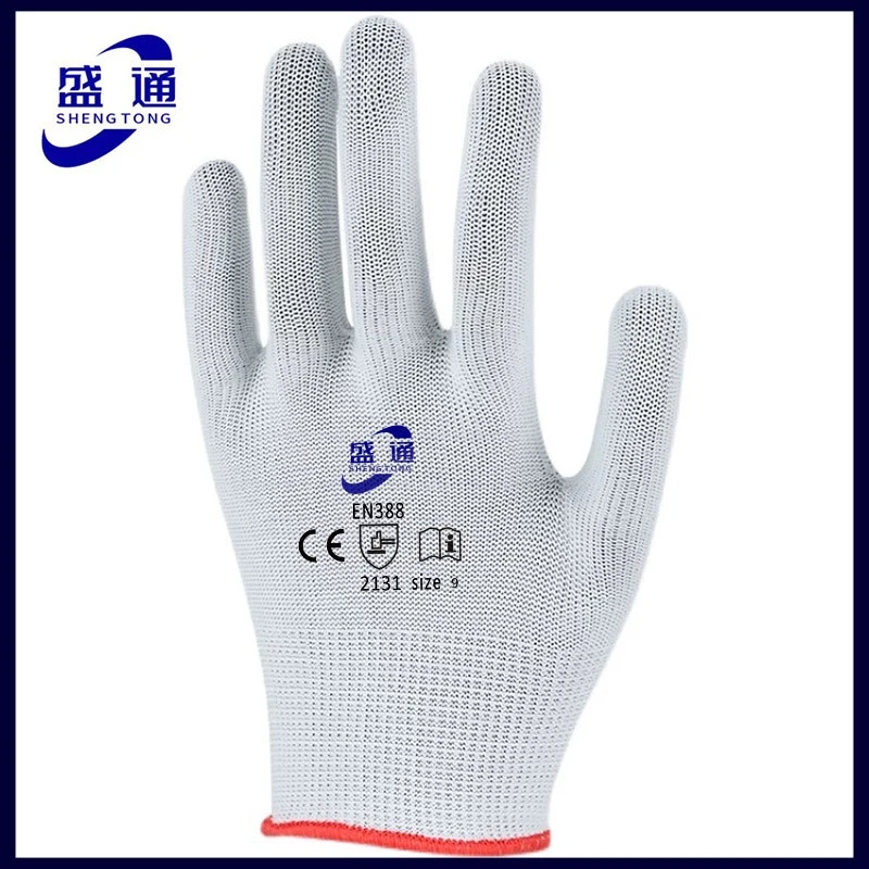 13G White Polyester Gloves factory